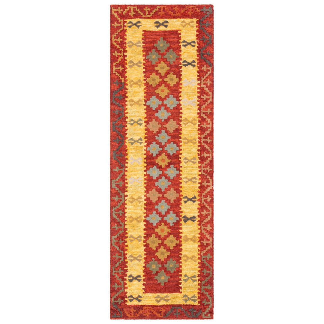 SAFAVIEH Aspen Collection APN403Q Handmade Red / Gold Rug Image 5