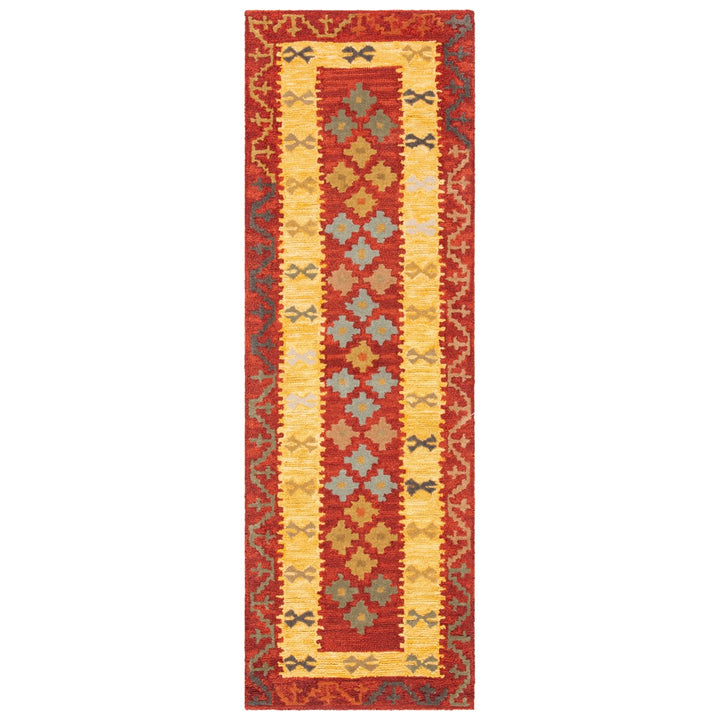 SAFAVIEH Aspen Collection APN403Q Handmade Red / Gold Rug Image 1