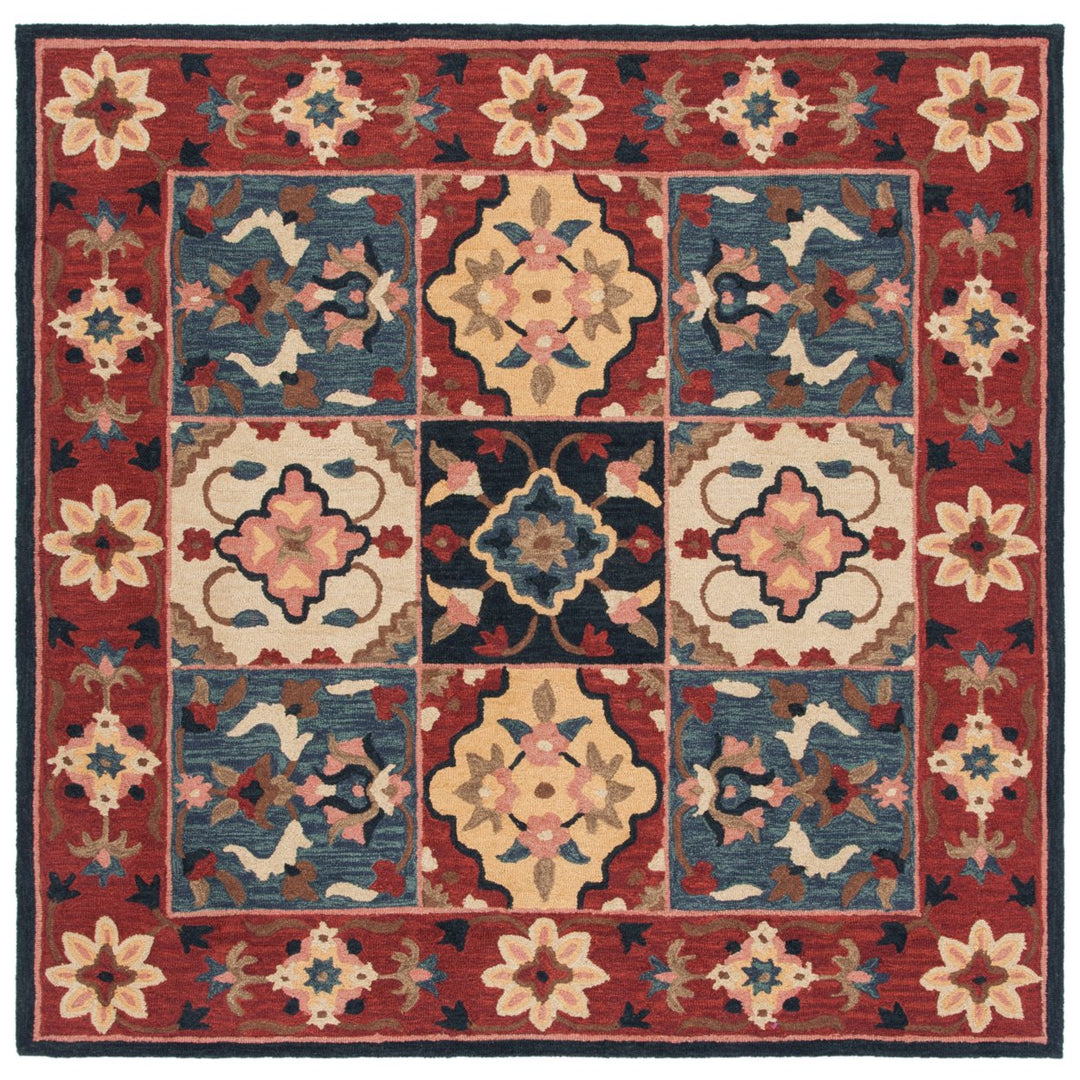 SAFAVIEH Aspen Collection APN402Q Handmade Red / Gold Rug Image 1