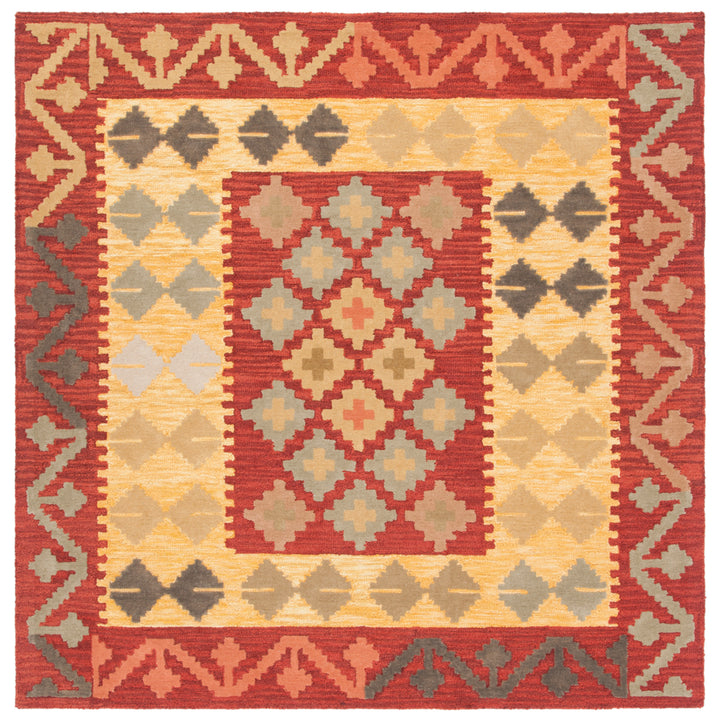 SAFAVIEH Aspen Collection APN403Q Handmade Red / Gold Rug Image 6