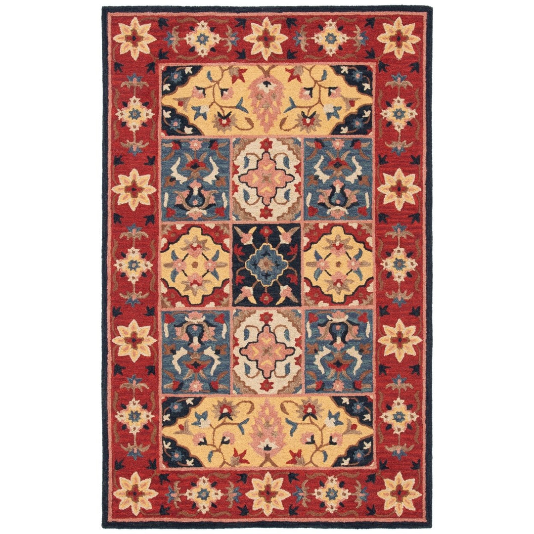 SAFAVIEH Aspen Collection APN402Q Handmade Red / Gold Rug Image 1