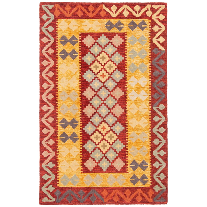 SAFAVIEH Aspen Collection APN403Q Handmade Red / Gold Rug Image 10