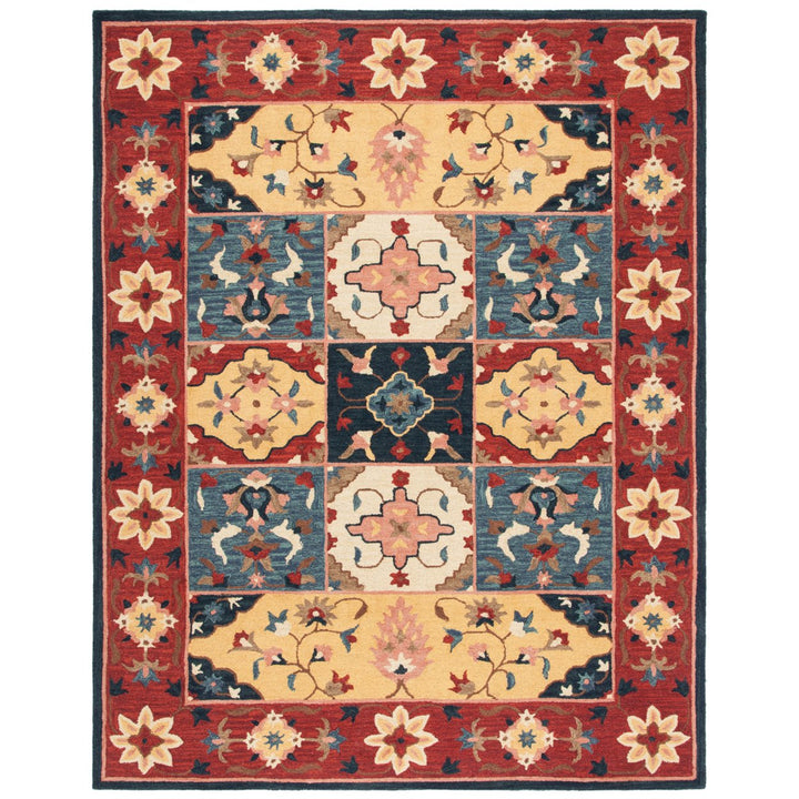 SAFAVIEH Aspen Collection APN402Q Handmade Red / Gold Rug Image 1