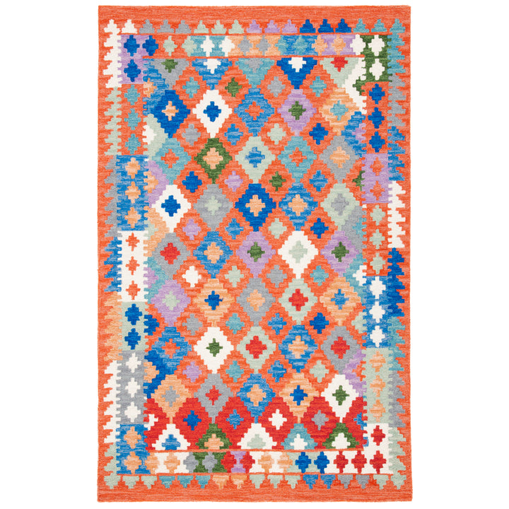 SAFAVIEH Aspen APN416P Handmade Orange / Blue Rug Image 1