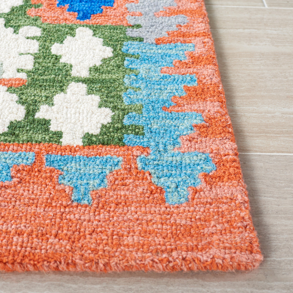 SAFAVIEH Aspen APN416P Handmade Orange / Blue Rug Image 2