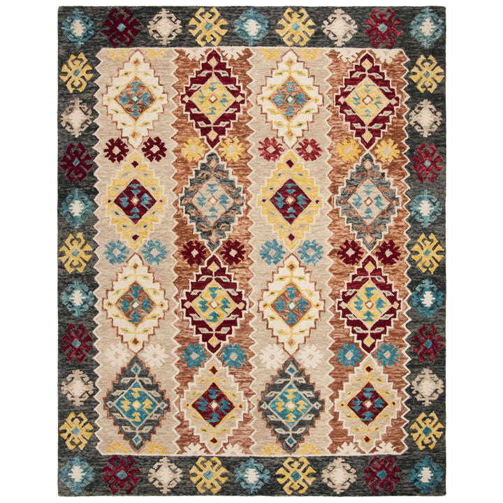 SAFAVIEH Aspen APN508B Handmade Beige / Charcoal Rug Image 1