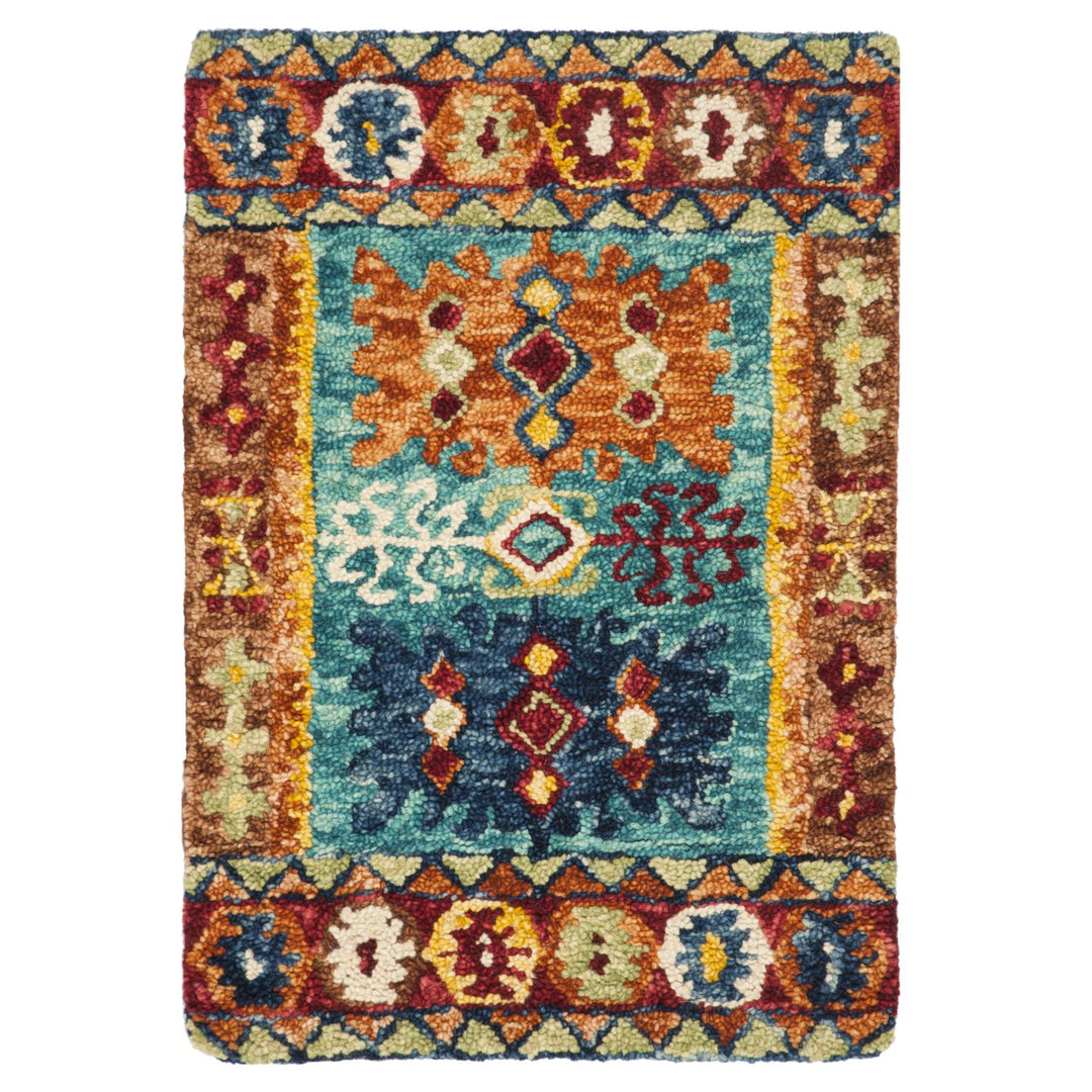 SAFAVIEH Aspen Collection APN503A Handmade Blue / Red Rug Image 2