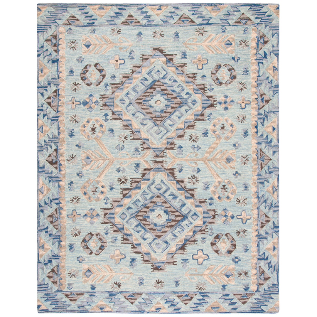 SAFAVIEH Aspen APN504A Handmade Blue / Beige Rug Image 2