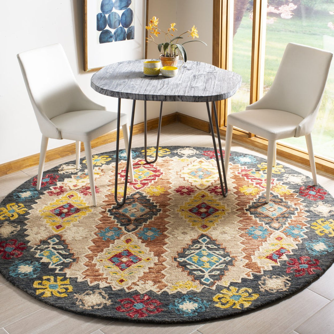 SAFAVIEH Aspen APN508B Handmade Beige / Charcoal Rug Image 2