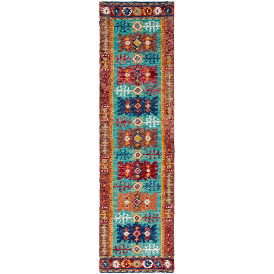 SAFAVIEH Aspen Collection APN503A Handmade Blue / Red Rug Image 3