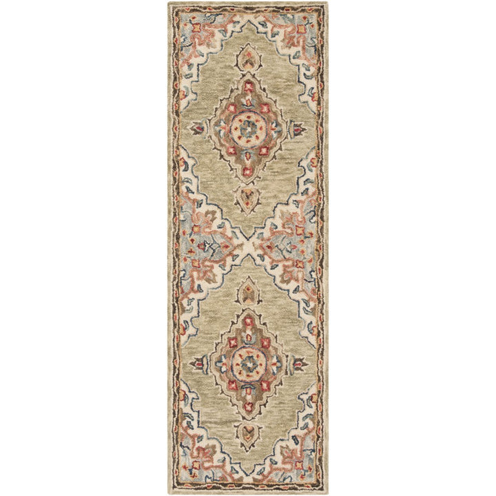 SAFAVIEH Aspen APN506A Handmade Sage / Brown Rug Image 1