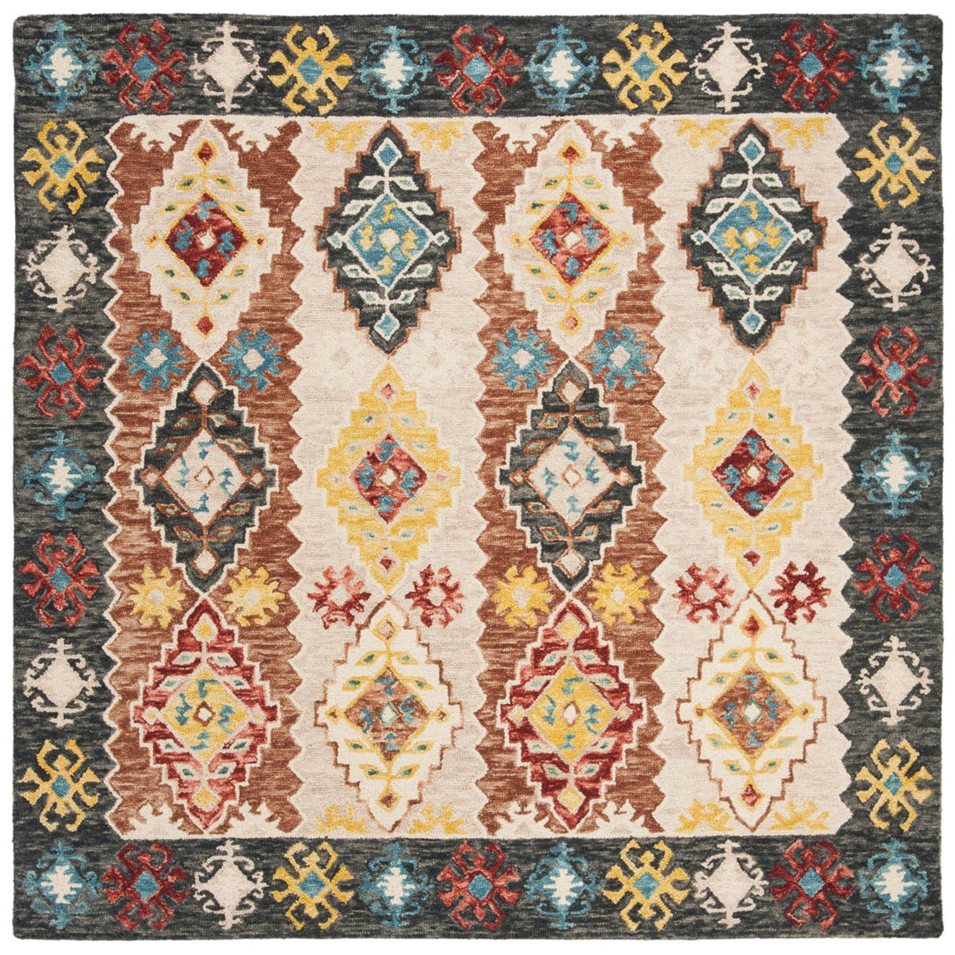 SAFAVIEH Aspen APN508B Handmade Beige / Charcoal Rug Image 6