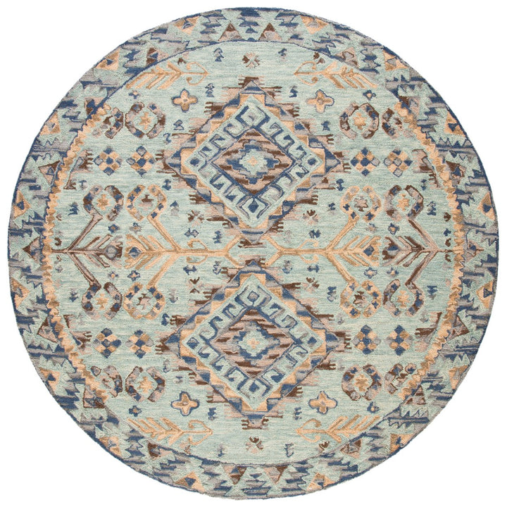 SAFAVIEH Aspen APN504A Handmade Blue / Beige Rug Image 1