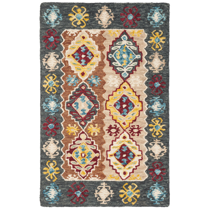 SAFAVIEH Aspen APN508B Handmade Beige / Charcoal Rug Image 8