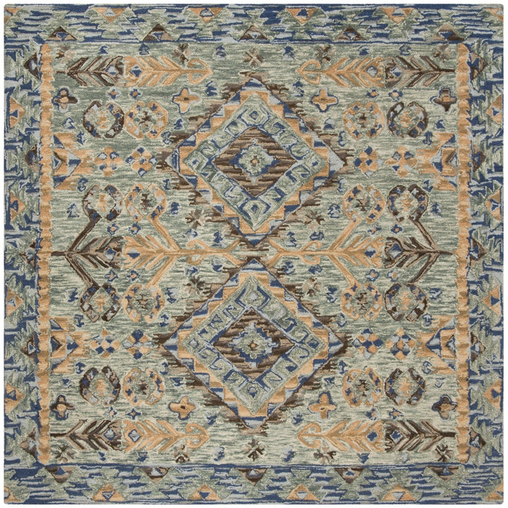 SAFAVIEH Aspen APN504A Handmade Blue / Beige Rug Image 7