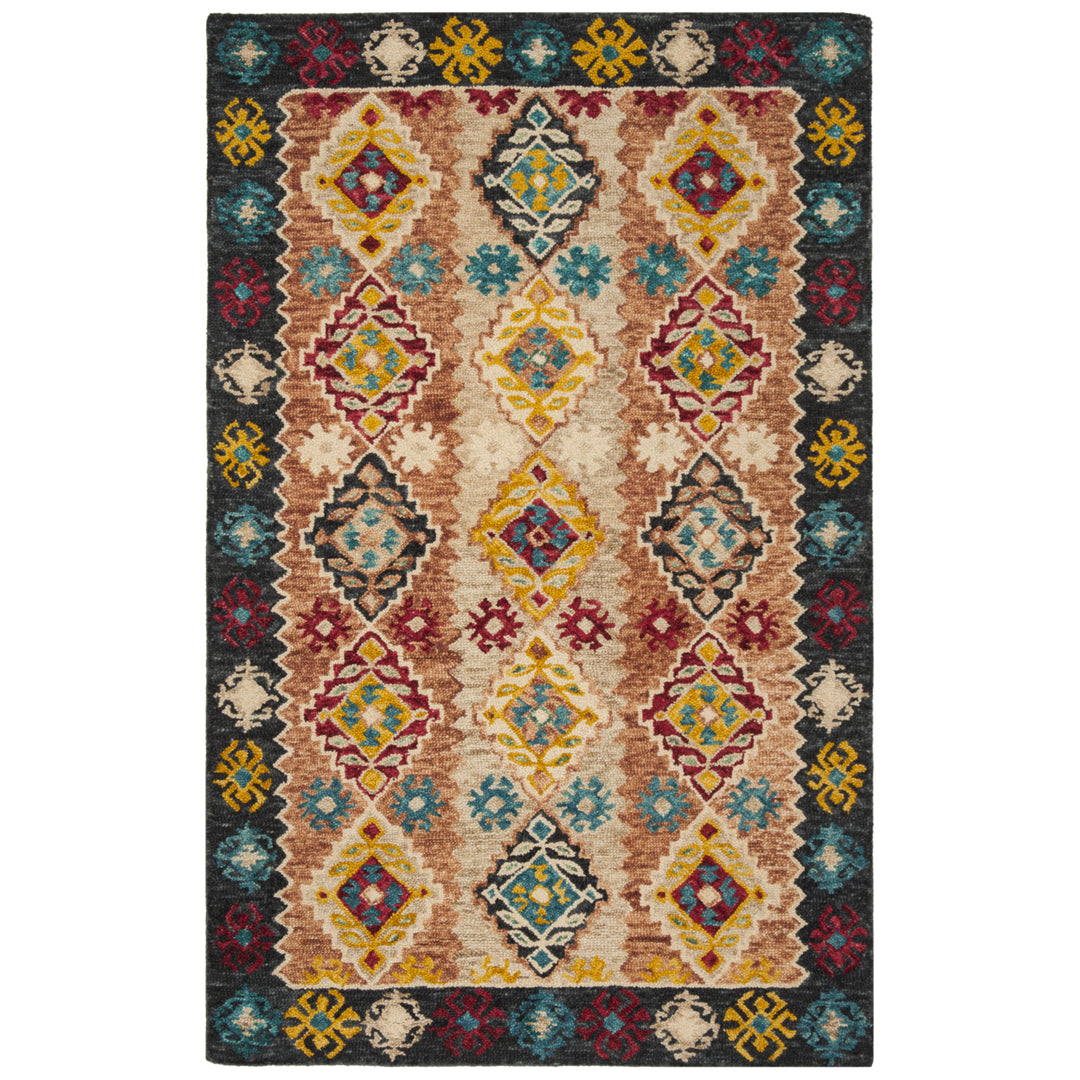 SAFAVIEH Aspen APN508B Handmade Beige / Charcoal Rug Image 9