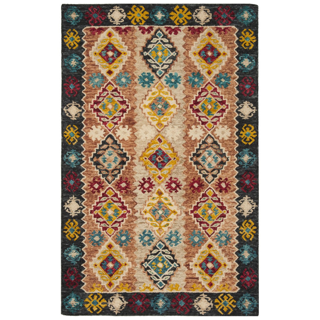 SAFAVIEH Aspen APN508B Handmade Beige / Charcoal Rug Image 1