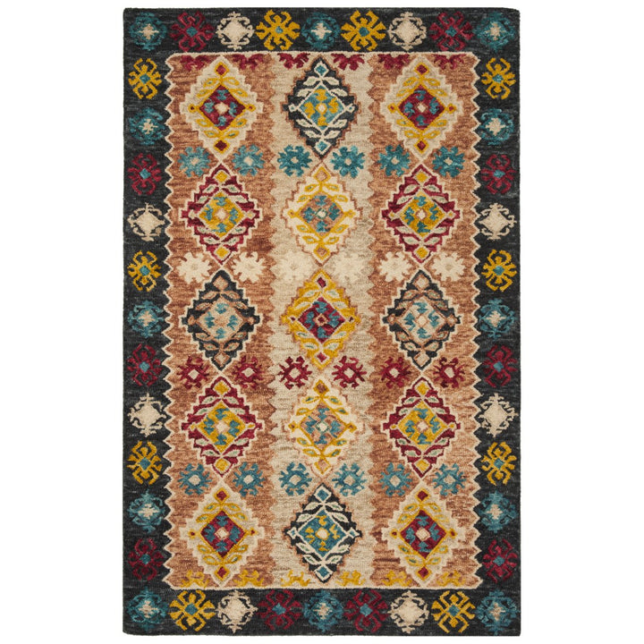 SAFAVIEH Aspen APN508B Handmade Beige / Charcoal Rug Image 1