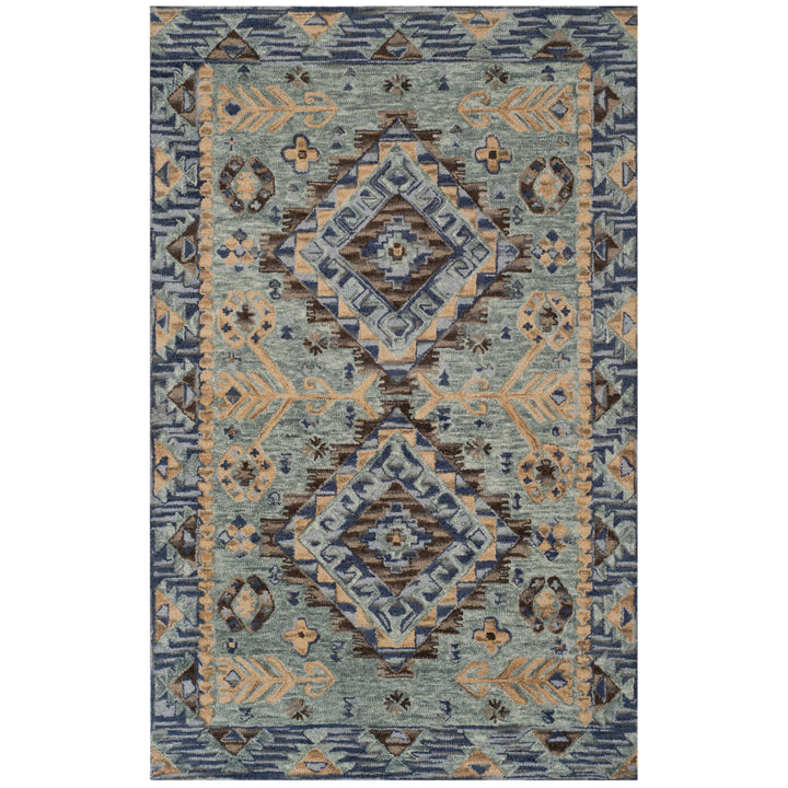 SAFAVIEH Aspen APN504A Handmade Blue / Beige Rug Image 8