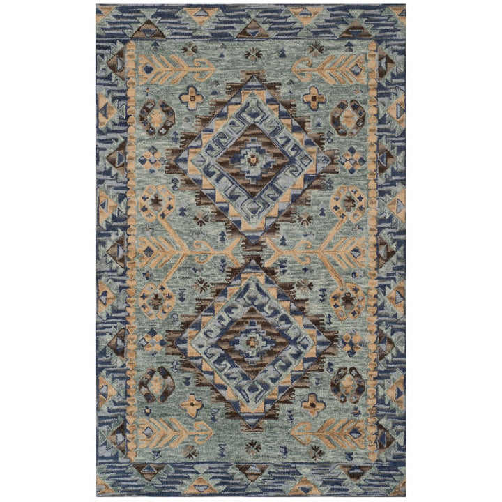 SAFAVIEH Aspen APN504A Handmade Blue / Beige Rug Image 1