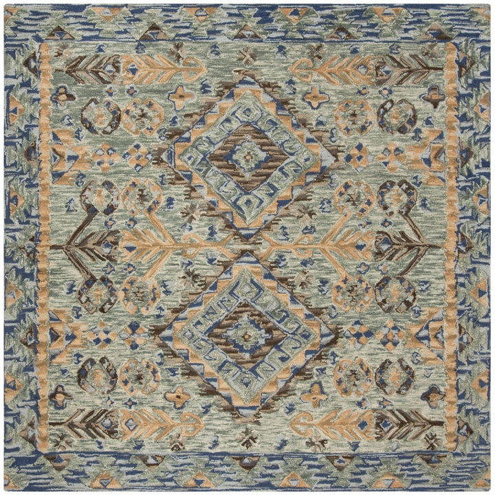 SAFAVIEH Aspen APN504A Handmade Blue / Beige Rug Image 1