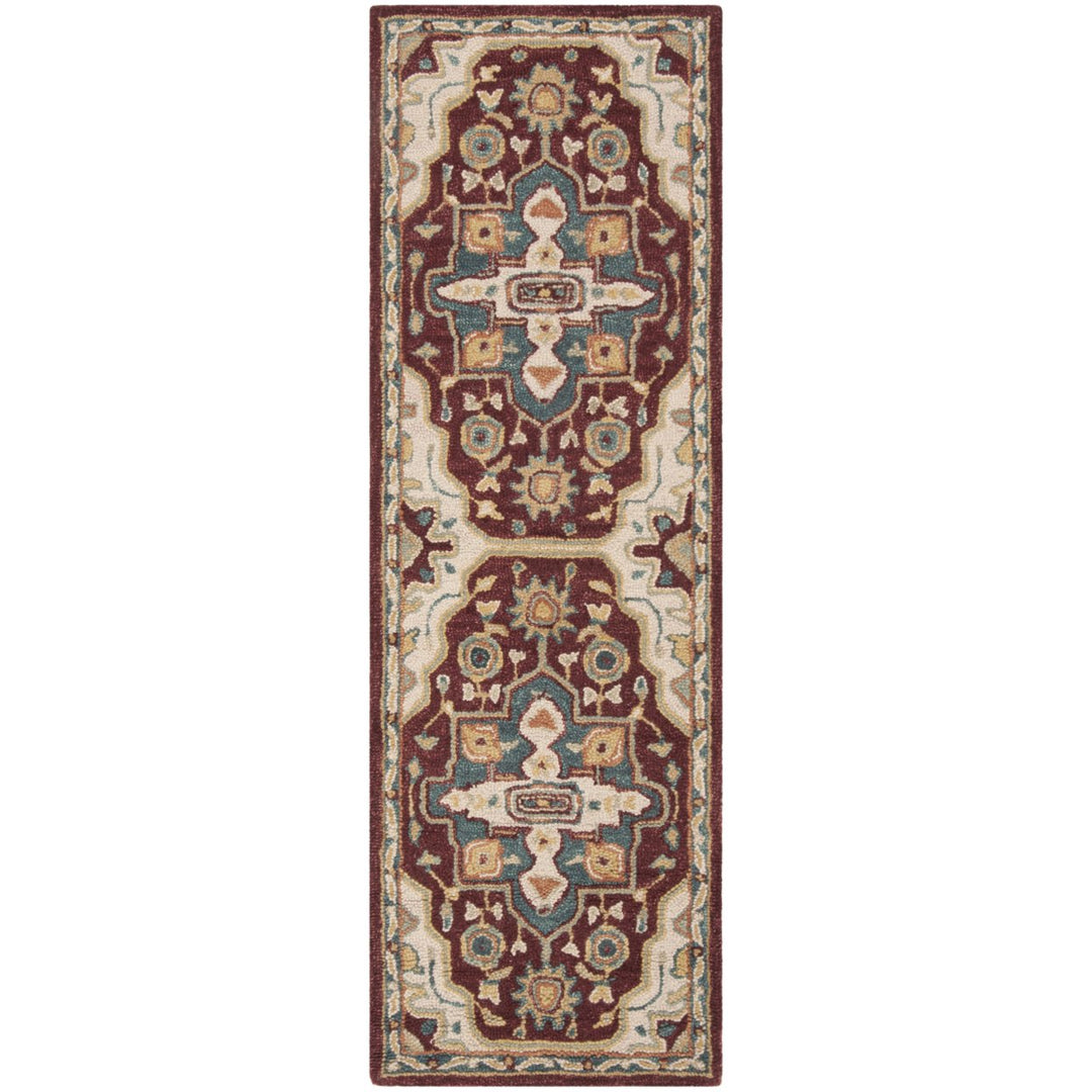 SAFAVIEH Aspen Collection APN507A Handmade Red / Blue Rug Image 1