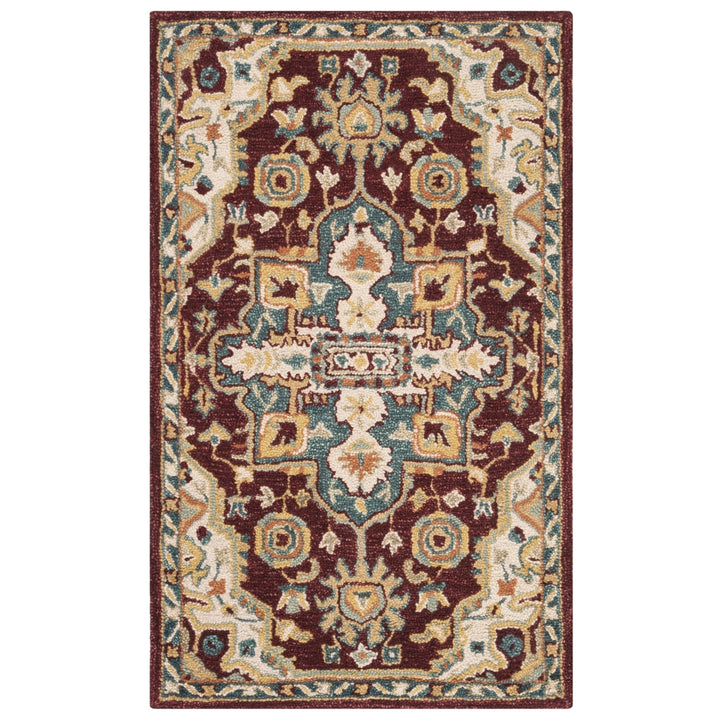 SAFAVIEH Aspen Collection APN507A Handmade Red / Blue Rug Image 6