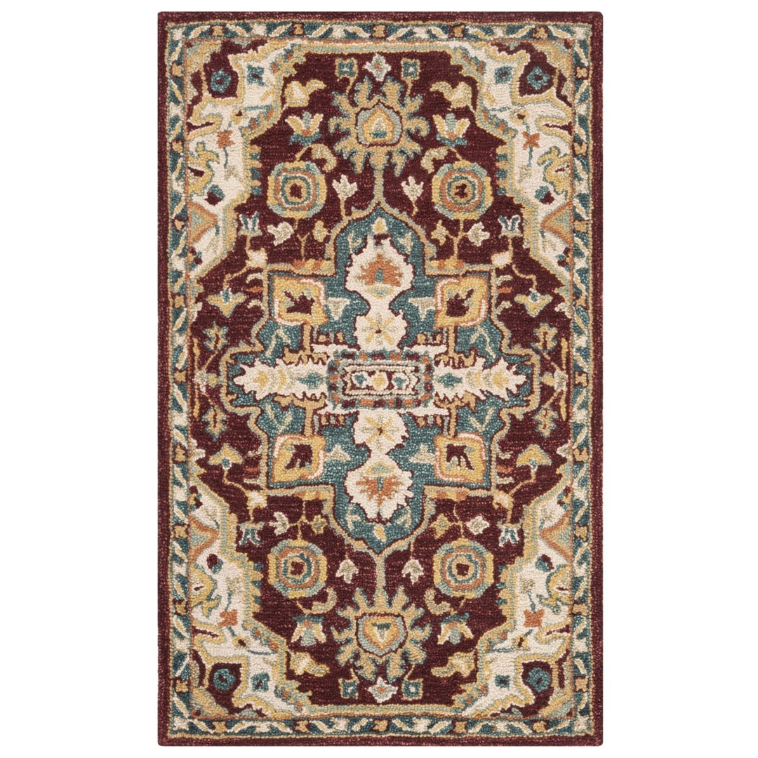 SAFAVIEH Aspen Collection APN507A Handmade Red / Blue Rug Image 1