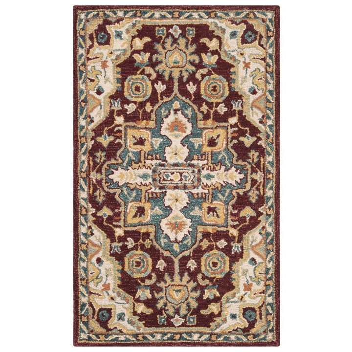 SAFAVIEH Aspen Collection APN507A Handmade Red / Blue Rug Image 1