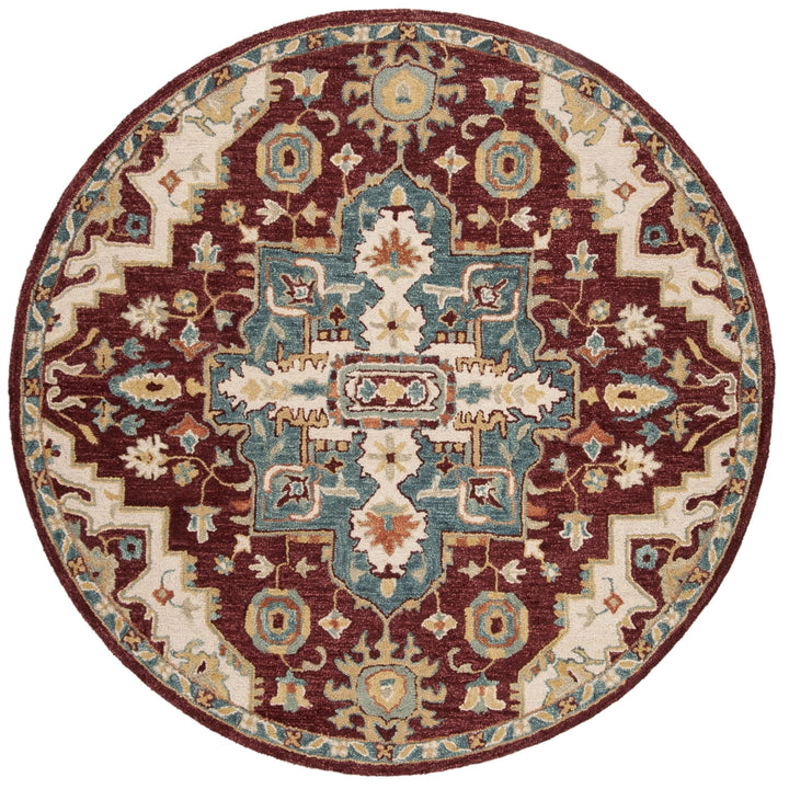 SAFAVIEH Aspen Collection APN507A Handmade Red / Blue Rug Image 7