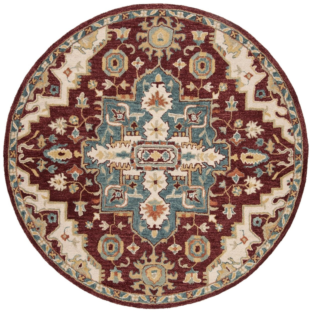 SAFAVIEH Aspen Collection APN507A Handmade Red / Blue Rug Image 1