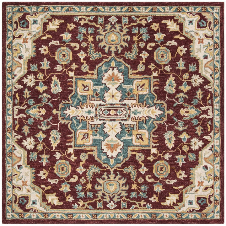 SAFAVIEH Aspen Collection APN507A Handmade Red / Blue Rug Image 1