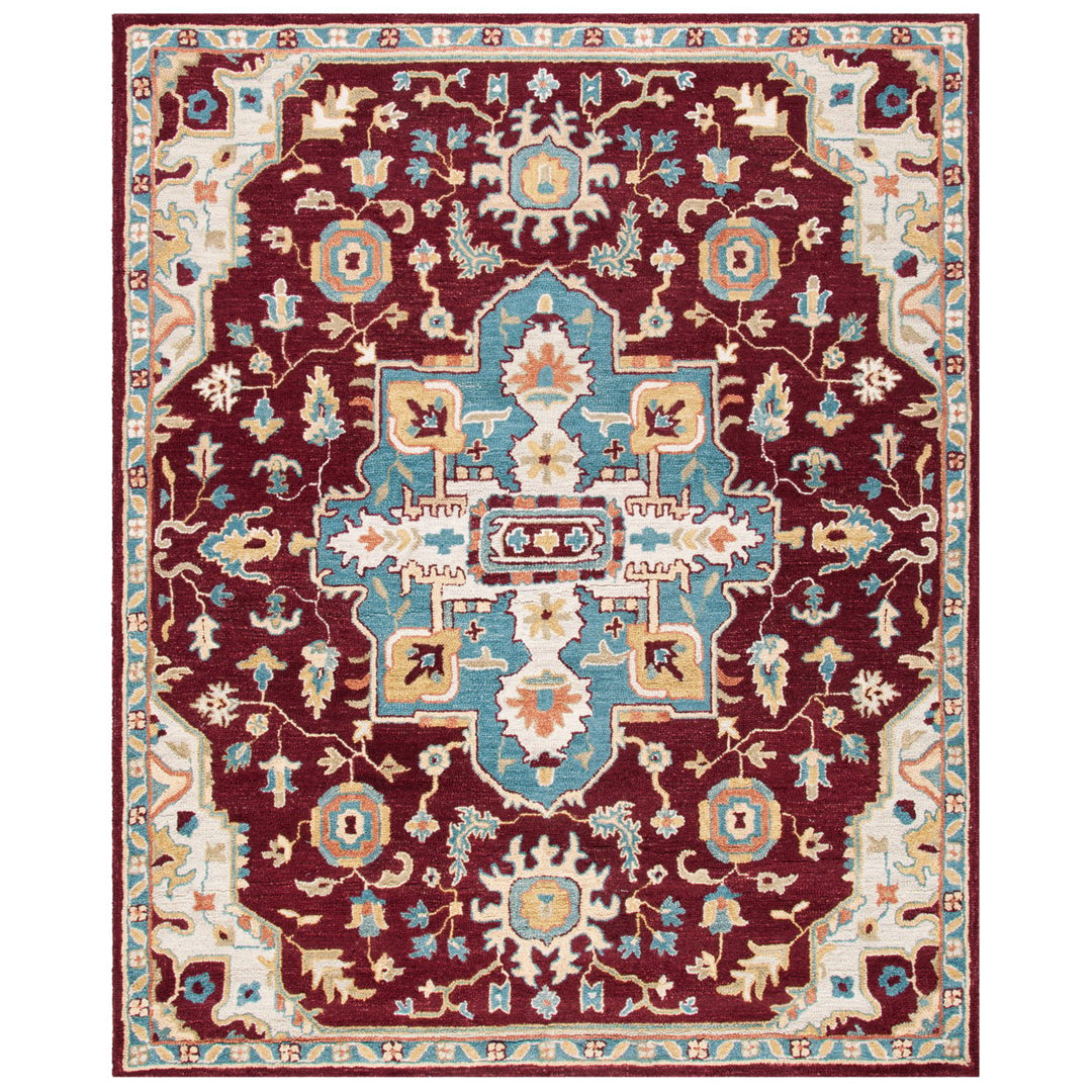 SAFAVIEH Aspen Collection APN507A Handmade Red / Blue Rug Image 1