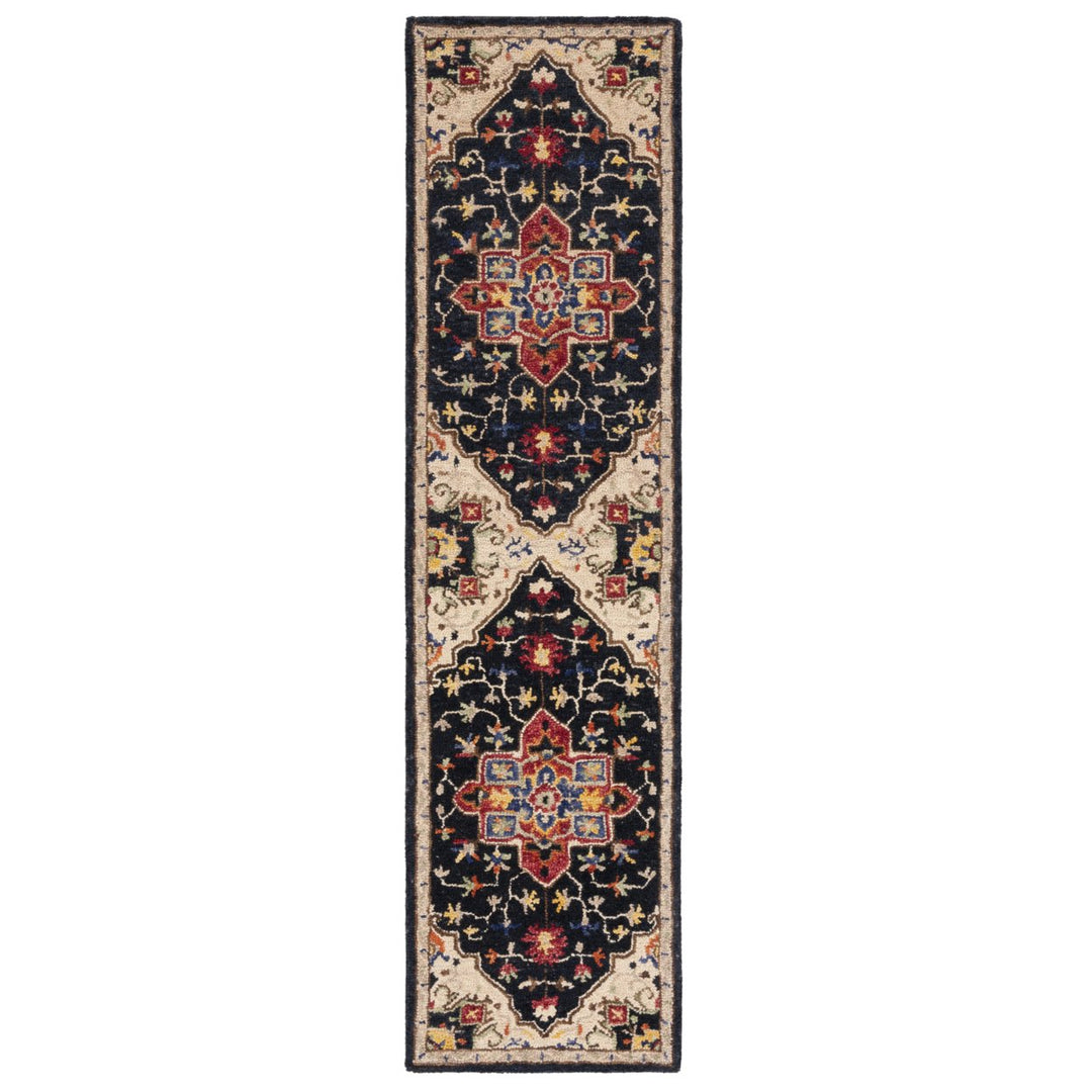 SAFAVIEH Aspen APN511H Handmade Charcoal / Cream Rug Image 1