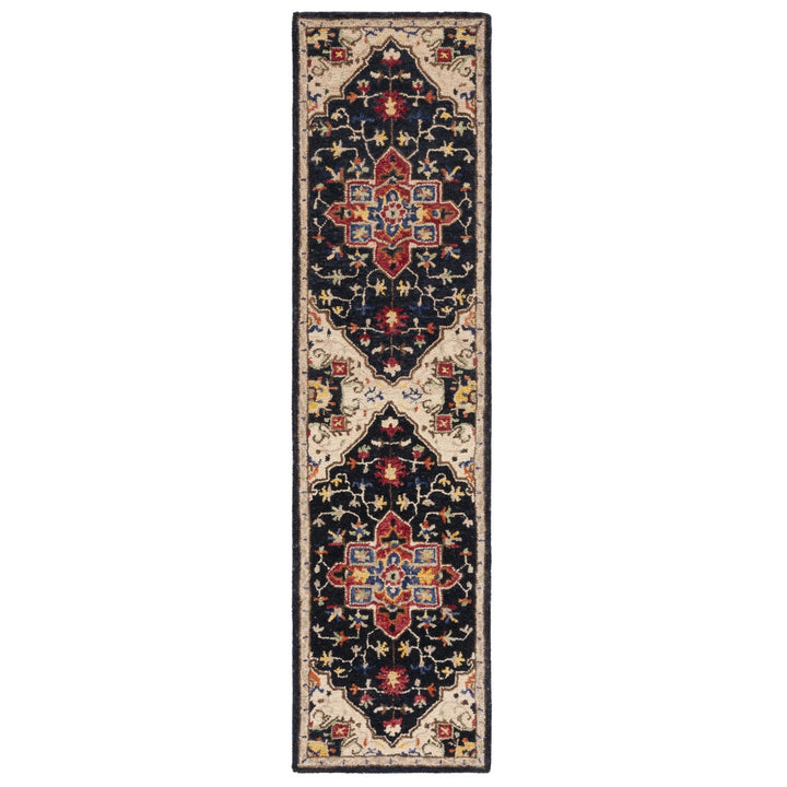 SAFAVIEH Aspen APN511H Handmade Charcoal / Cream Rug Image 1