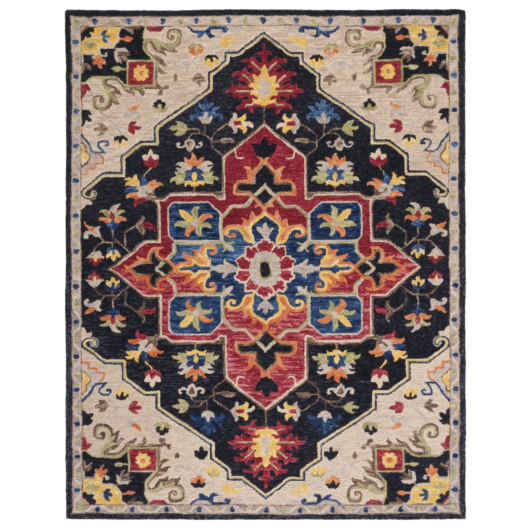 SAFAVIEH Aspen APN511H Handmade Charcoal / Cream Rug Image 8