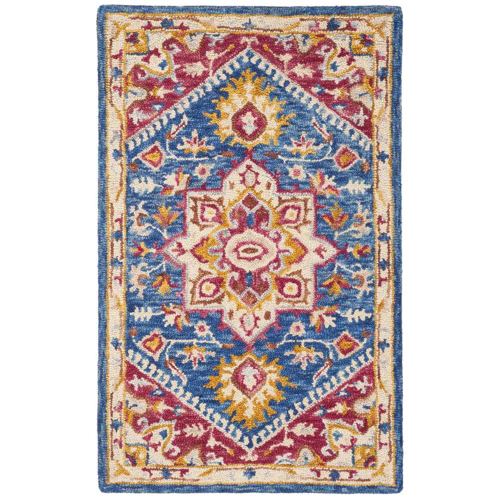 SAFAVIEH Aspen APN513N Handmade Navy / Fuchsia Rug Image 2