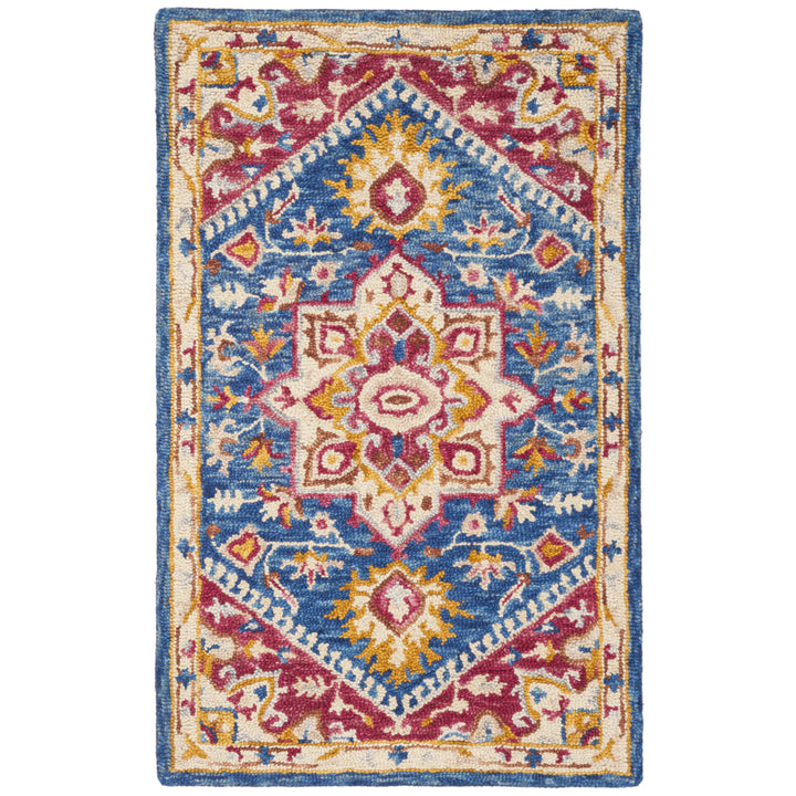 SAFAVIEH Aspen APN513N Handmade Navy / Fuchsia Rug Image 4