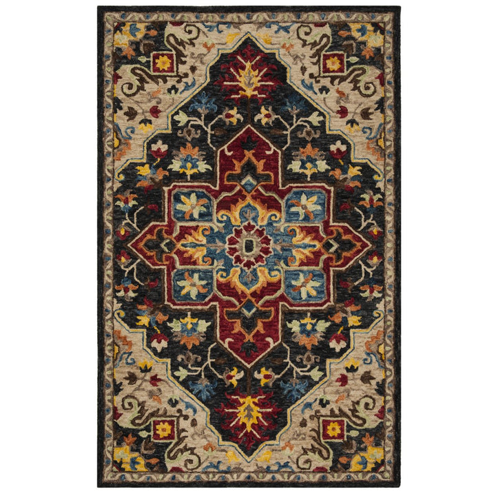 SAFAVIEH Aspen APN511H Handmade Charcoal / Cream Rug Image 10