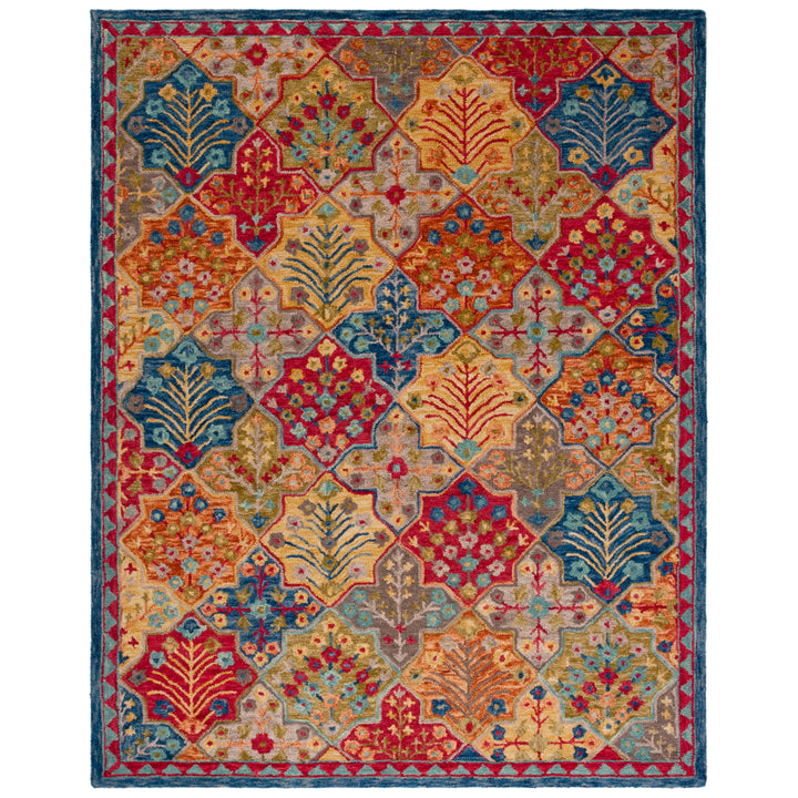 SAFAVIEH Aspen APN514M Handmade Blue / Orange Rug Image 1