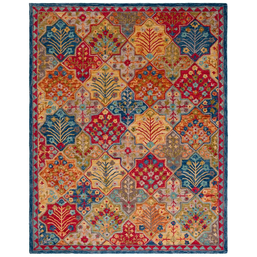 SAFAVIEH Aspen APN514M Handmade Blue / Orange Rug Image 1