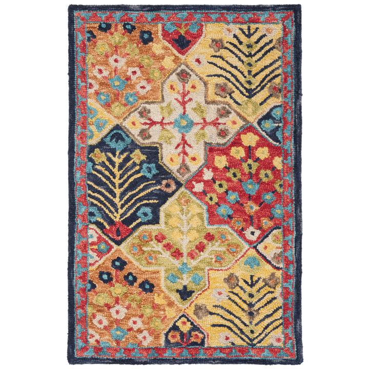 SAFAVIEH Aspen APN514M Handmade Blue / Orange Rug Image 2