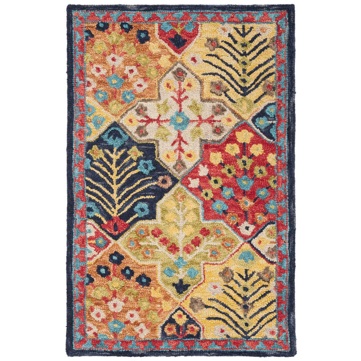 SAFAVIEH Aspen APN514M Handmade Blue / Orange Rug Image 1