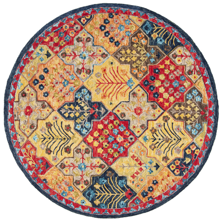 SAFAVIEH Aspen APN514M Handmade Blue / Orange Rug Image 5