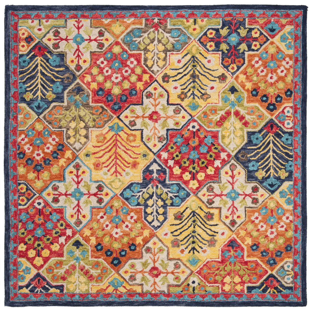 SAFAVIEH Aspen APN514M Handmade Blue / Orange Rug Image 6