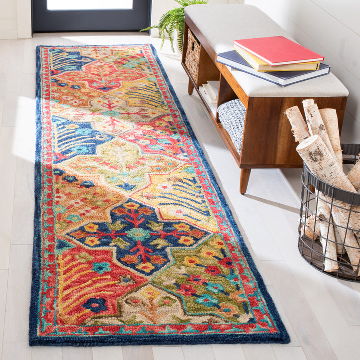 SAFAVIEH Aspen APN514M Handmade Blue / Orange Rug Image 11