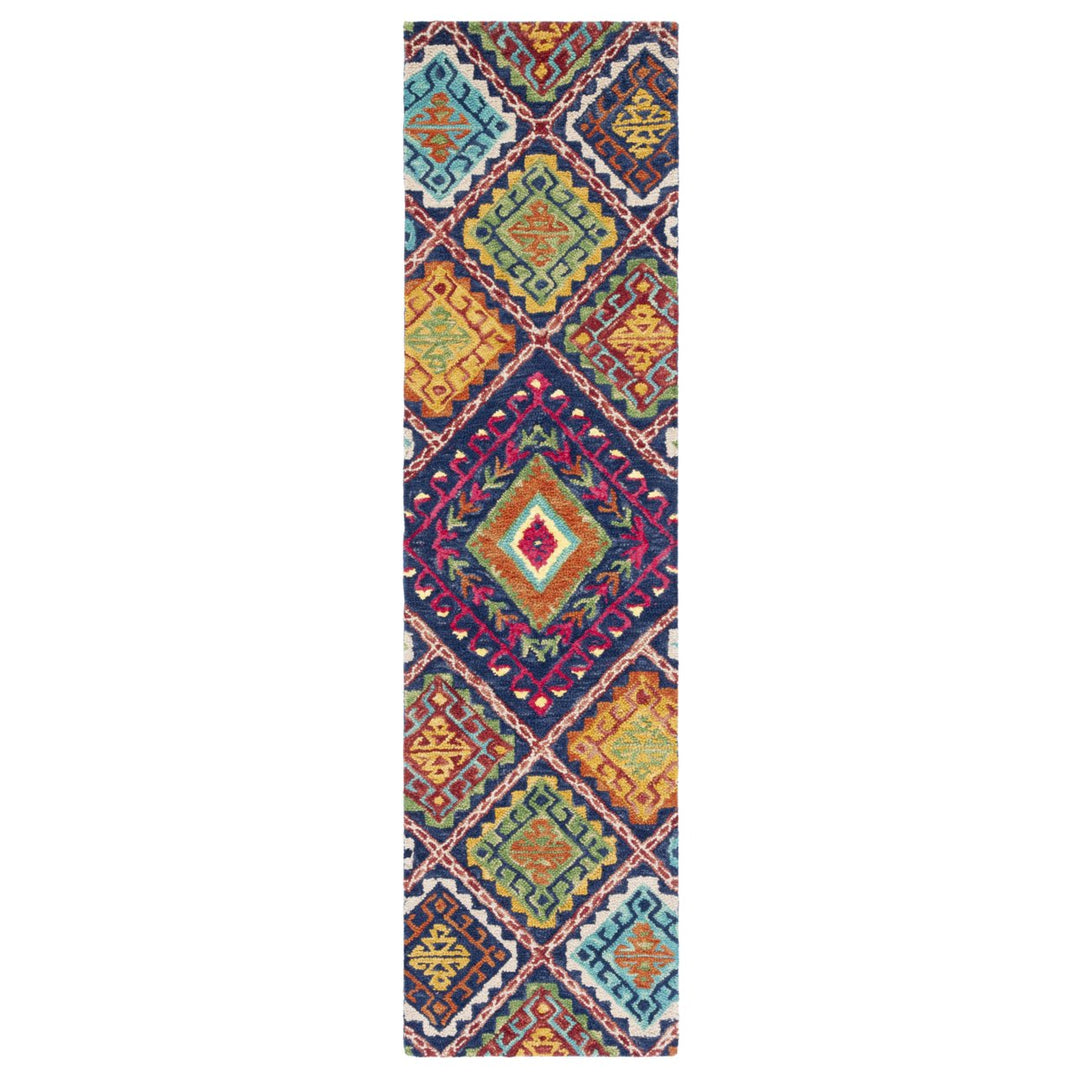 SAFAVIEH Aspen APN516M Handmade Blue / Multi Rug Image 4