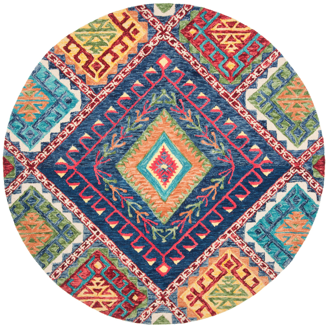 SAFAVIEH Aspen APN516M Handmade Blue / Multi Rug Image 7