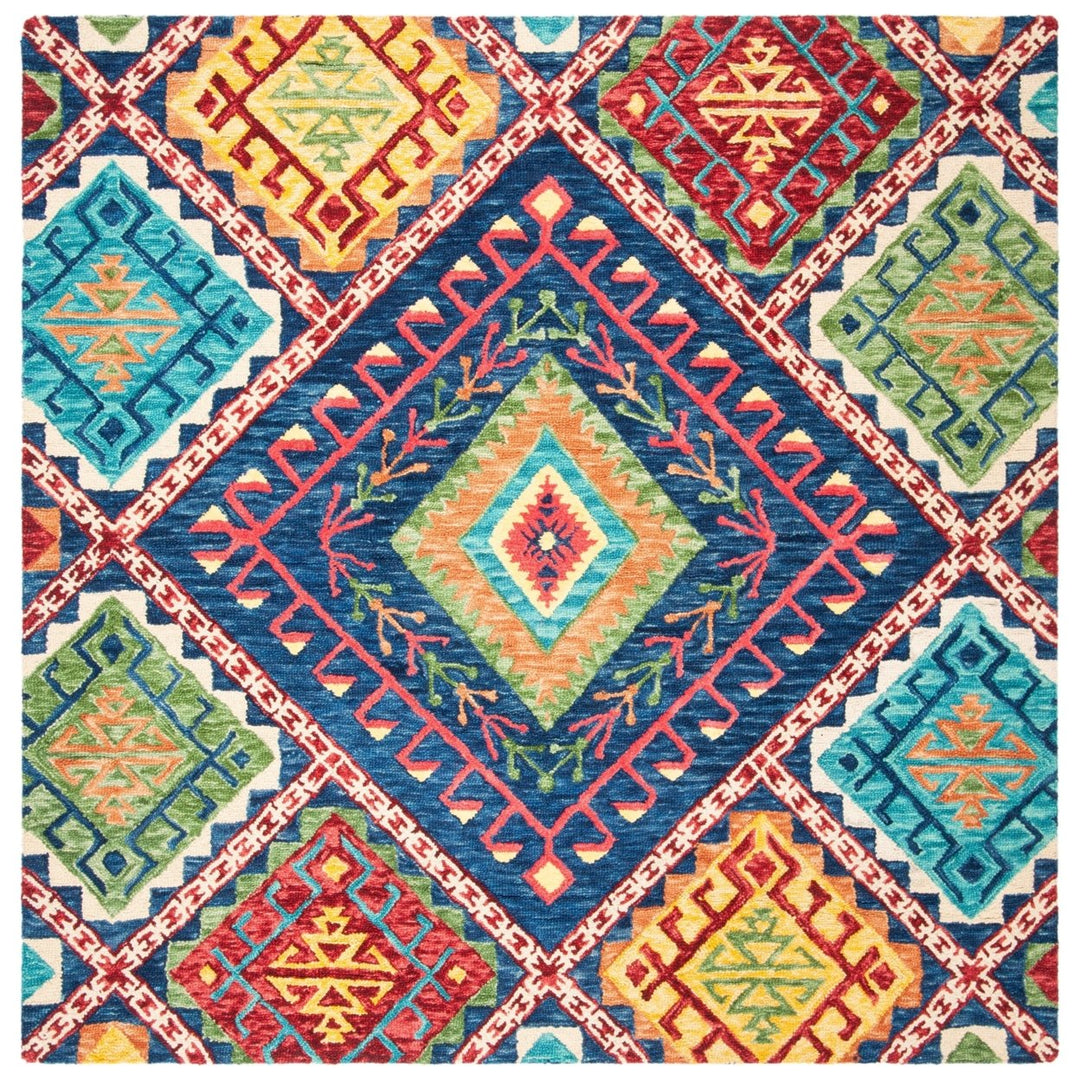 SAFAVIEH Aspen APN516M Handmade Blue / Multi Rug Image 8