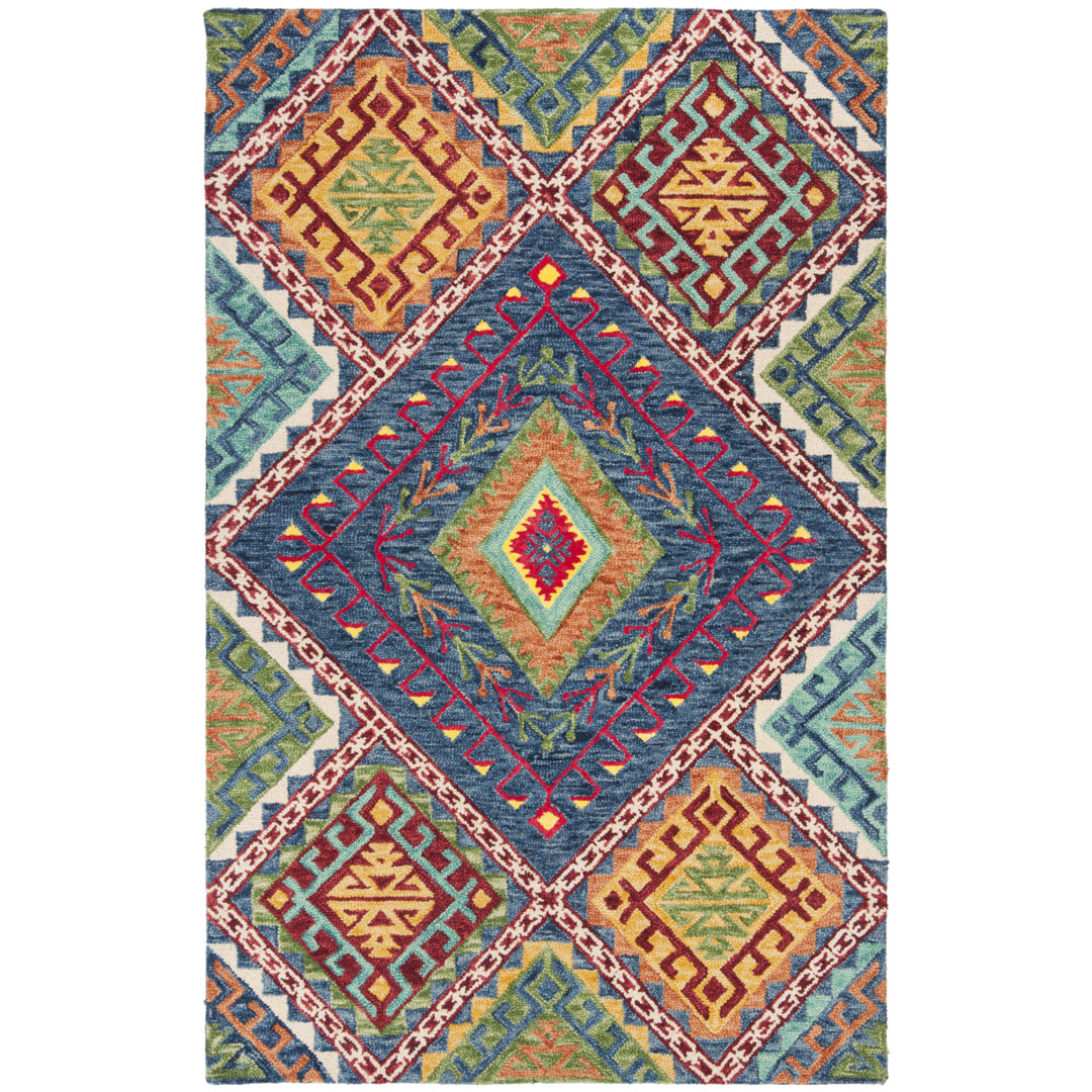 SAFAVIEH Aspen APN516M Handmade Blue / Multi Rug Image 9